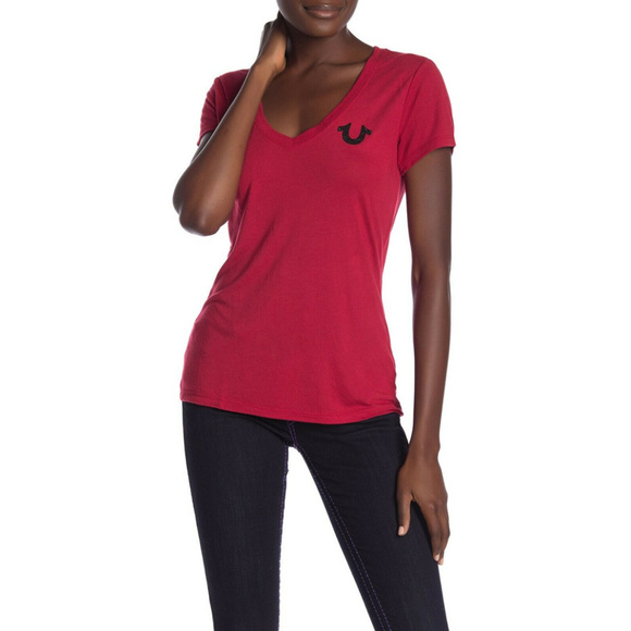 True Religion Tops True Religion Womens Deep Vneck Tee Tshirt